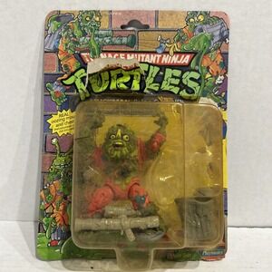 Muckman & Joe Eyeball Vintage TMNT Ninja Turtles 1990 Playmates Package Wear